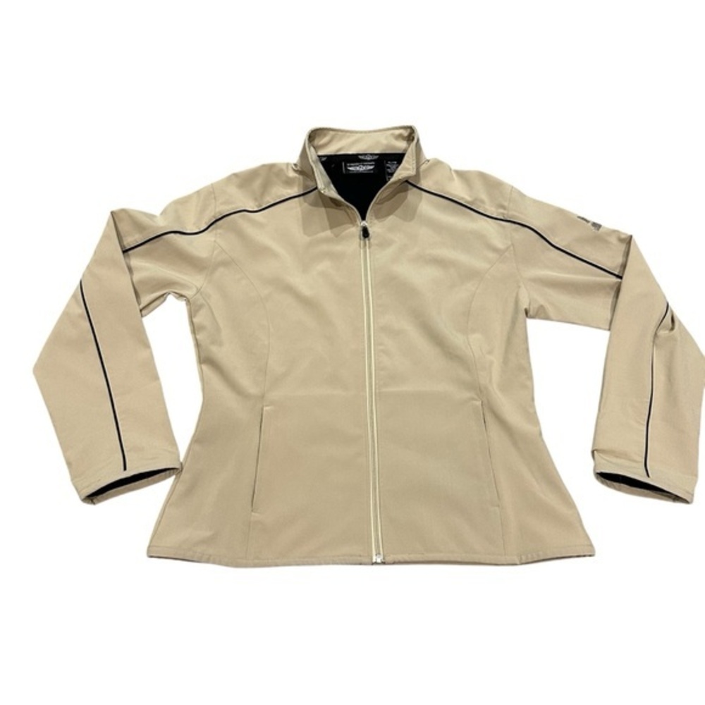 Straight Down | Women's Performance Golf Beige Jacket Windbreaker Zip up XL